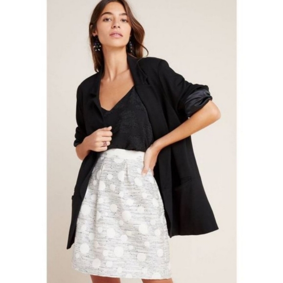 Anthropologie Maeve Anya Dotted Jacquard Mini Skirt Size 4 - Picture 1 of 7